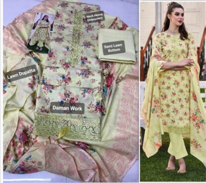 HOUSE OF LAWN 1001 TO 1006 EMIRATE OF JEDDAH LAWN PAKISTANI SUITS