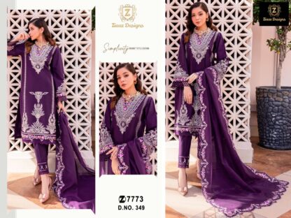 ZIAAZ DESIGNS 349 SEMI STITCHED NEW PAKISTANI SUITS SUPERHIT DESIGN