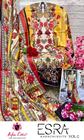 NAFISA COTTON 1001 ESRA KARACHI SUITS VOL 02 PAKISTANI SUITS ONLINENAFISA COTTON 1001 ESRA KARACHI SUITS VOL 02 PAKISTANI SUITS ONLINE