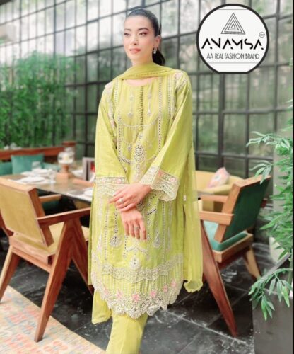 ANAMSA 223 SEMI STITCHED LATEST DESIGNER PAKISTANI SUITS ONLINE