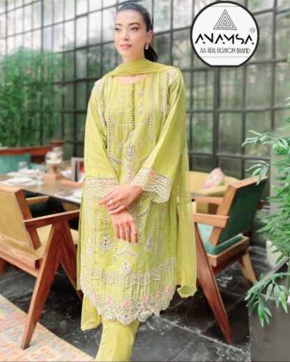 ANAMSA 223 SEMI STITCHED LATEST DESIGNER PAKISTANI SUITS ONLINE