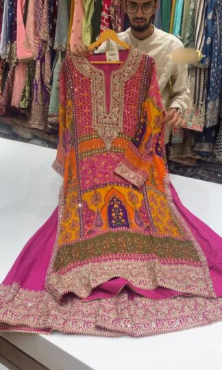 THE LIBAS COLLECTION NEW DESIGNER HEAVY FUAX GEORGETTE PAKISTANI SUITTHE LIBAS COLLECTION NEW DESIGNER HEAVY FUAX GEORGETTE PAKISTANI SUIT