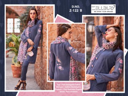 ZELLBURY Z 122 B GREY READYMADE SINGLE PAKISTANI KURTI ONLINE