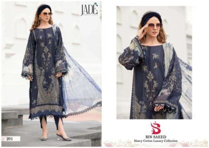 JADE 201 BIN SAEED HEAVY COTTON LUXURY VOL 2 PAKISTANI SUITS ONLINE - Image 3