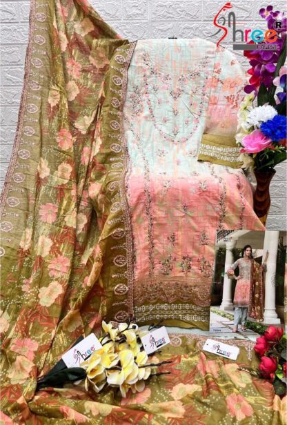 SHREE FABS 7005 BIN SAHEED LAWN COLLECTION VOL 7 PAKISTANI SUITS AT BEST PRICE - Image 2