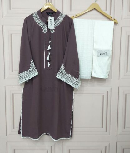 SAFA FASHION FAB 1154 PURPLE PAKISTANI KURTI LATEST COLLECTION - Image 2