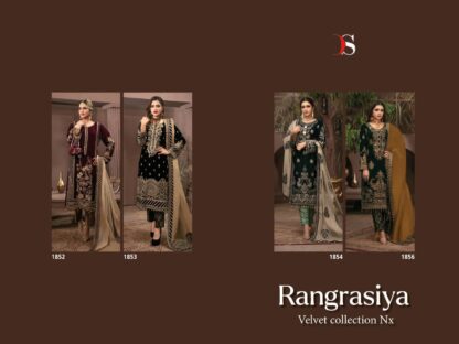 DEEPSY SUITS 1854 RANGRASIYA VELVET COLLECTION NX SALWAR KAMEEZ WHOLESALER