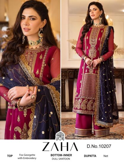 ZAHA 10207 PAKISTANI SUITS MANUFACTURER IN SURAT