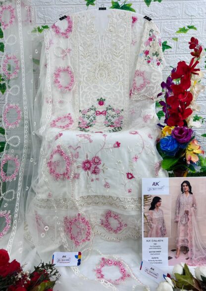 AL KHUSHBU ALK 4074 PAKISTANI SUITS HIT DESIGN IN SINGLE