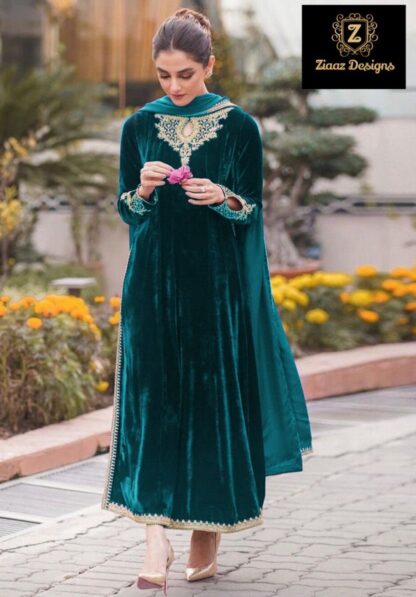 ZIAAZ DESIGNS 362 B VELVET PAKISTANI SALWAR KAMEEZ ONLINE