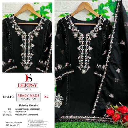 DEEPSY SUITS D 340 BLACK READYMADE PAKISTANI SUITS