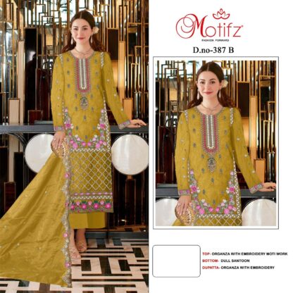 MOTIFZ 387 B PAKISTANI SUITS WHOLESALER