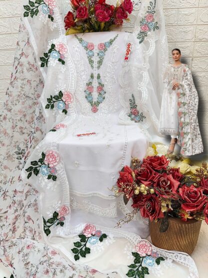 FEPIC ROSEMEEN C 1645 B WHITE PAKISTANI SUITS ONLINE