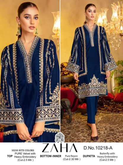 ZAHA 10218 A AAFIYA VOL 2 PAKISTANI SUITS FOR WINTER