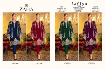 ZAHA 10218 C AAFIYA VOL 2 PAKISTANI SUITS WHOLESALER