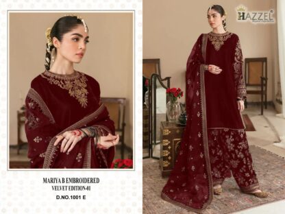 HAZZEL 1001 E MARIYA B EMBROIDERED VELVET SALWAR KAMEEZ