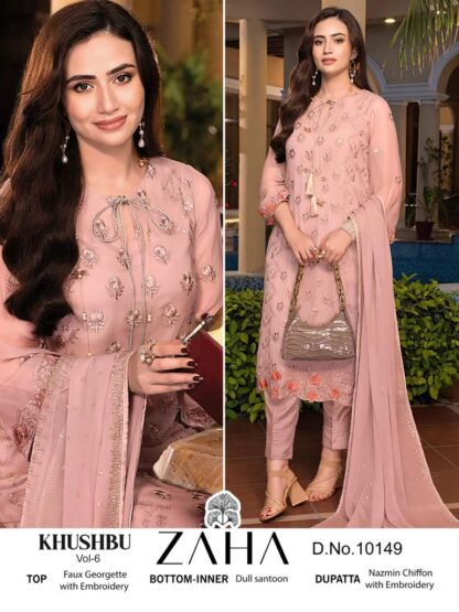 ZAHA KHUSHBU VOL 6 10149 SALWAR KAMEEEZ LATEST COLLECTION