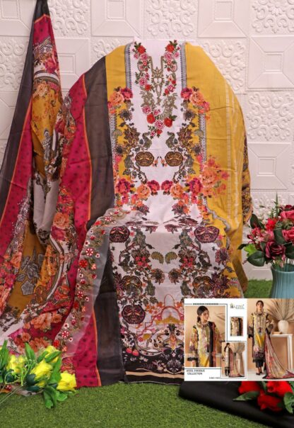 HAZZEL 1003 A AYZEL FIRDOUS COLLECTION COTTON PAKISTANI SUITS