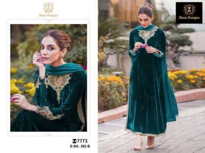 ZIAAZ DESIGNS 362 B VELVET PAKISTANI SALWAR KAMEEZ ONLINE