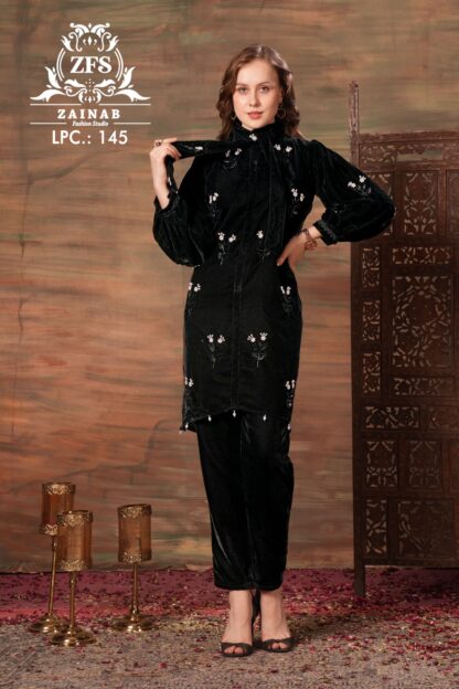 ZAINAB LPC 145 VELVET PAKISTANI KURTIS ONLINE