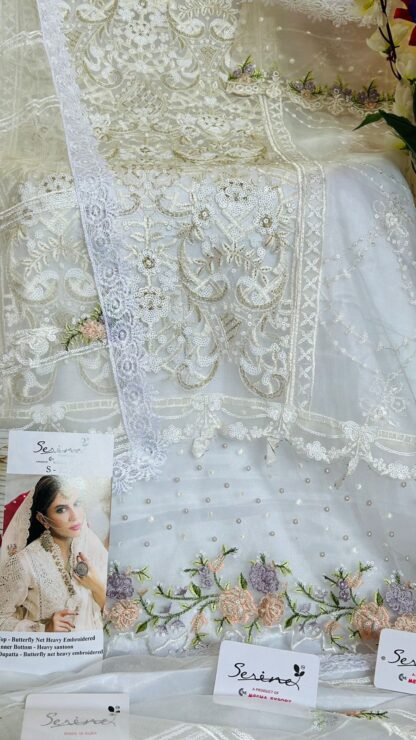 SERINE S 72 I WHITE PAKISTANI SUITS ONLINE SHOPPING - Image 4