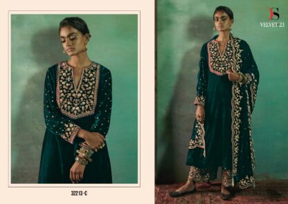 DEEPSY VELVET 32213 C VELVET 23 PAKISTANI SUITS WHOLESALER