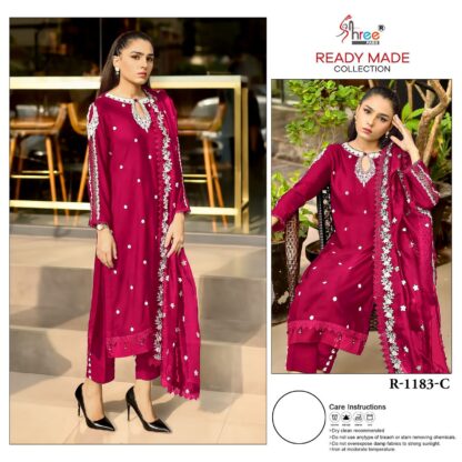 SHREE FABS R 1183 C PINK PAKISTANI KURTIS