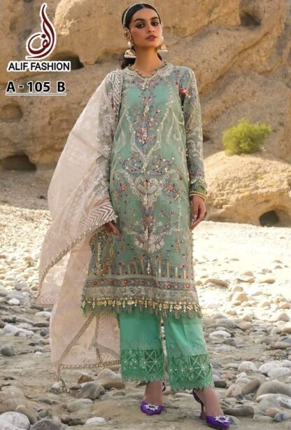 ALIF FASHION A 105 B PAKISTANI SUITS SUPPLIER