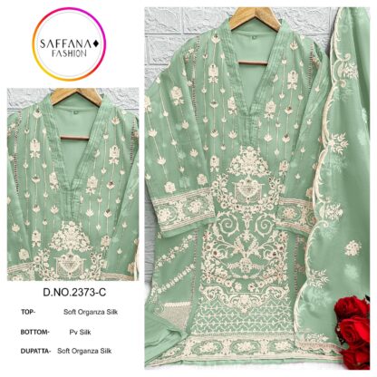 SAFFANA FASHION 2373 C READYMADE PAKISTANI KURTI DESIGNER