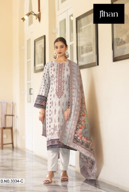 JIHAN 3334 C PAKISTANI SUITS BEST PRICE