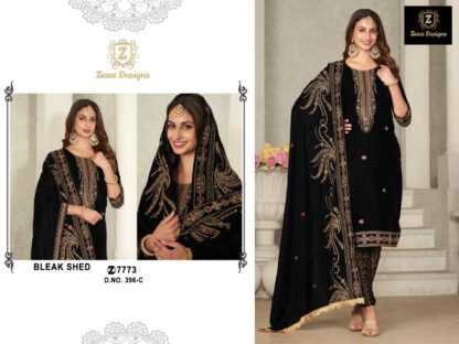 ZIAAZ DESIGNS 396 C BLEAK SHED PAKISTANI SUITS 2023