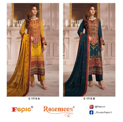 FEPIC ROSEMEEN C 1713 B PAKISTANI SUITS MANUFACTURER IN SURAT