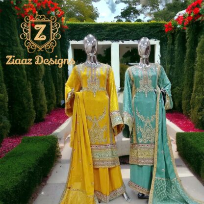 ZIAAZ DESIGNS 387 HEAVY PAKISTANI SUITS FOR WEDDING