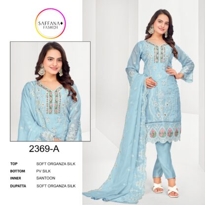 SAFFANA 2369 A READYMADE SUITS AT WHOLESALE PRICE