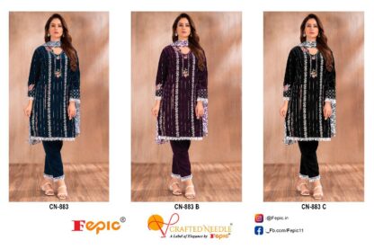 FEPIC VCRAFTED NEEDLE CN 883 TO 883 C PAKISTANI SUITS WHOLESALER