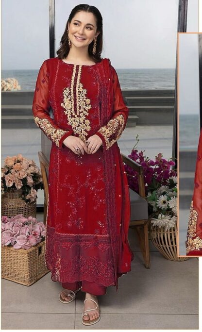BILQISTM B 24 A FOX GEORGETTE HEAVY EMBROIDERED PAKISTANI SUITS ONLINE