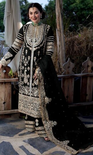 AASMA 203 H BLACK PAKISTANI SUITS HIT DESIGN IN SINGLE