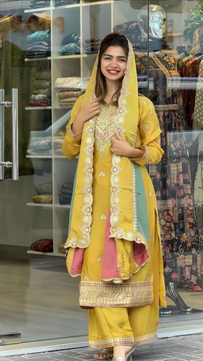 THE LIBAS AD 145 READYMADE TOP PLAZZO AND DUPATTA COLLECTION