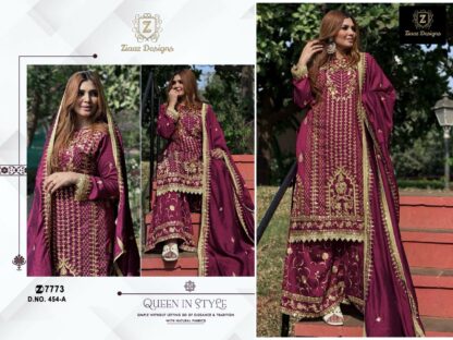 ZIAAZ DESIGNS 454 A PAKISTANI SUITS AT BEST PRICE