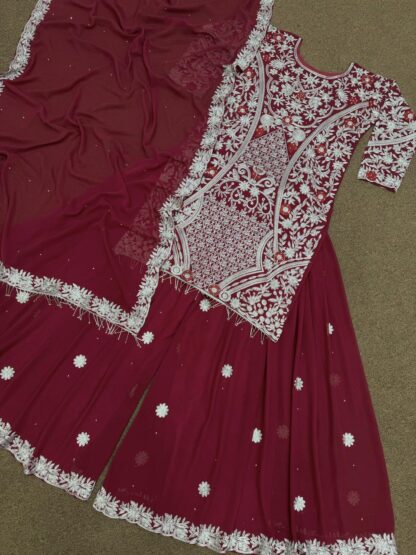 THE LIBAS COLLECTION DHK-1253 EMBROIDERY WORK TOP PLAZZO WITH DUPATTA ONLINE BEST QUALITY PAKISTANI SUITS, ONLINE SHOPPING SUITS, PAKISTANI SALWAR KAMEEZ, PAKISTANI SUITS AT MANUFACTURER PRICE, PAKISTANI SUITS BEST PRICE, PAKISTANI SUITS IN SURAT, PAKISTANI SUITS ONLINE SHOPPING, THE LIBAS COLLECTION DHK-1253 EMBROIDERY  READYMADE, Salwar Kameez, Single, Suits, THE LIBAS COLLECTION