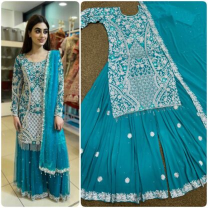 THE LIBAS COLLECTION DHK-1253 EMBROIDERY WORK TOP PLAZZO WITH DUPATTA ONLINE BEST QUALITY PAKISTANI SUITS, ONLINE SHOPPING SUITS, PAKISTANI SALWAR KAMEEZ, PAKISTANI SUITS AT MANUFACTURER PRICE, PAKISTANI SUITS BEST PRICE, PAKISTANI SUITS IN SURAT, PAKISTANI SUITS ONLINE SHOPPING, THE LIBAS COLLECTION DHK-1253 EMBROIDERY  READYMADE, Salwar Kameez, Single, Suits, THE LIBAS COLLECTION