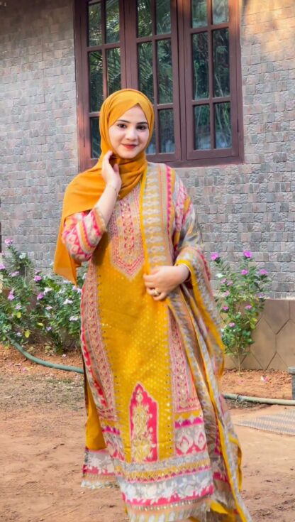 THE LIBAS JD 520 LONG KURTI WITH BOTTOM AND DUPATTA ONLINE