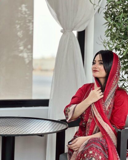 AASHA DESIGNER 1075 RED PAKISTANI SUITS ONLINE SHOPPING AASHA DESIGNER 1074 COTTON SUITS WHOLESALER, COTTON SUITS BEST PRICE, SALWAR KAMEEZ SUPPLIER, SALWAR KAMEEZ WHOLESALER  FEPIC ROSEMEEN, Pakistani Suits, Salwar Kameez, Single, Suits, TAJ CREATION