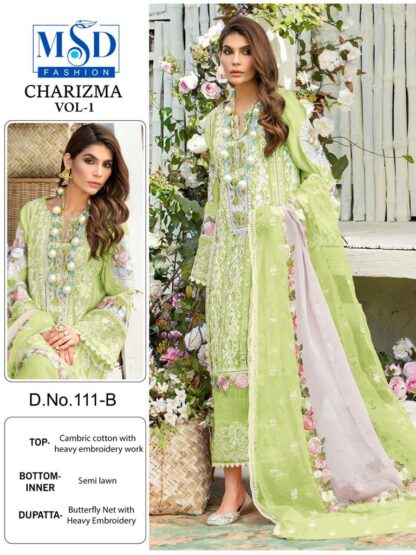 MSD FASHION 111 B CAMBRIC COTTON PAKISTANI SUITS WITH PRICE