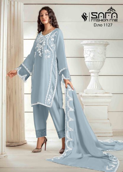 SAFA FASHION FAB 1127 PAKISTANI KURTIS WHOLESALER SURAT KURTIS BEST PRICE, KURTIS MANUFACTURER, KURTIS WHOLESALER, SAFA FASHION FAB 1127 PAKISTANI KURTIS WHOLESALER SURAT  PAKISTANI KURTIS, Pakistani Suits, SAFA FASHION FAB, Single, Suits, ZIAAZ DESIGNER