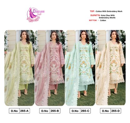 DINSAA SUITS 265 A PAKISTANI SUITS IN SINGLE PIECE