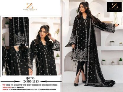 ZIAYA DESIGNS 1113 PAKISTANI SALWAR KAMEEZ WHOLESALER - Image 4