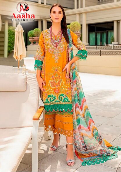 AASHA DESIGNER 1082 PAKISTANI COTTON PRINTED SUITS