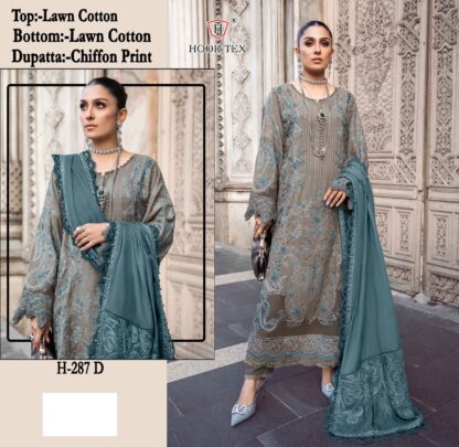 HOOR TEX H 287 D HEAVY RAYON PAKISTANI SUITS WITH PRICE