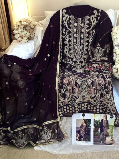 MEHBBOB TEX 1292 D GEORGETTE PAKISTANI SUITS FOR LADIES